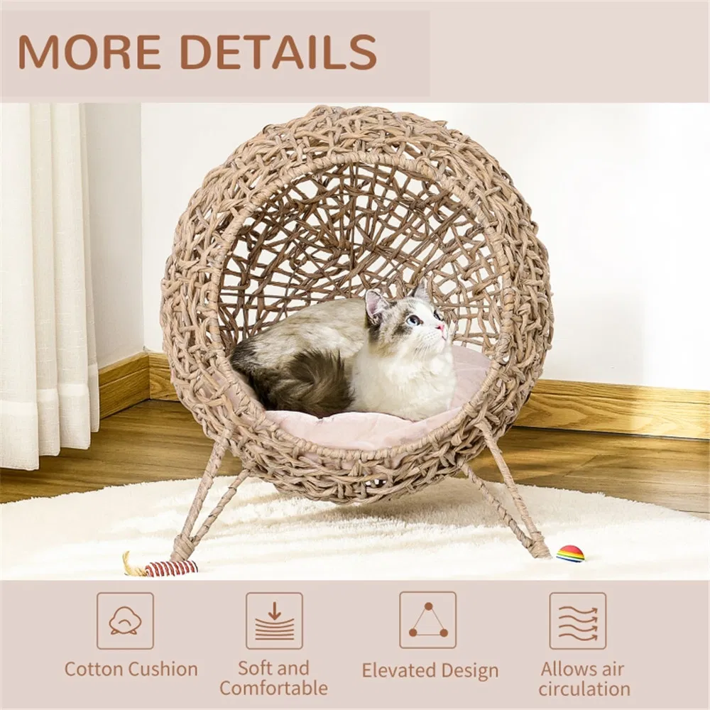 Cat Bed/Cat House -Beige - Default