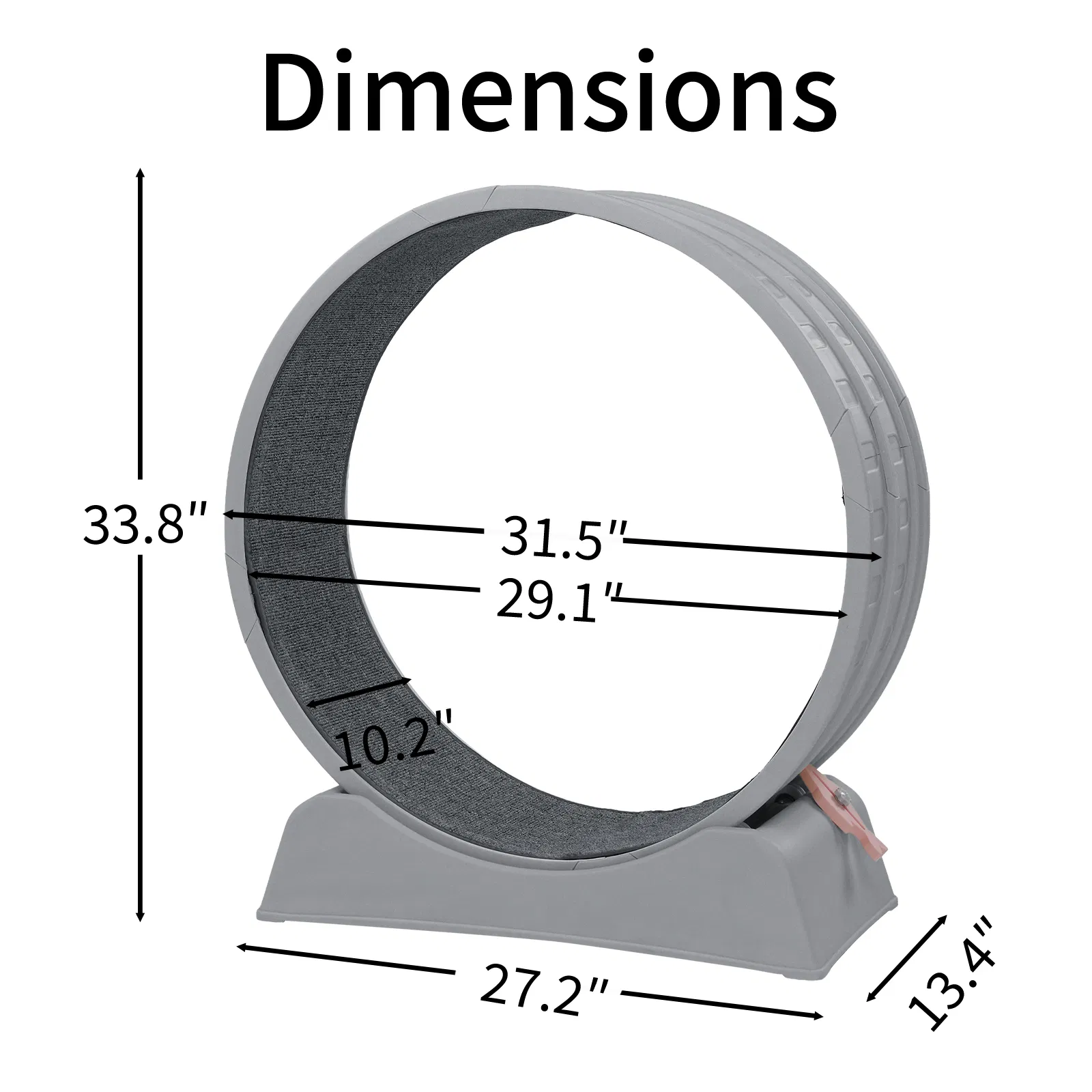 80*34*86CM, Gray PP track connector assembly, Round shape with gray carpet + 1 cat teaser stick, 15kg cat… image 12