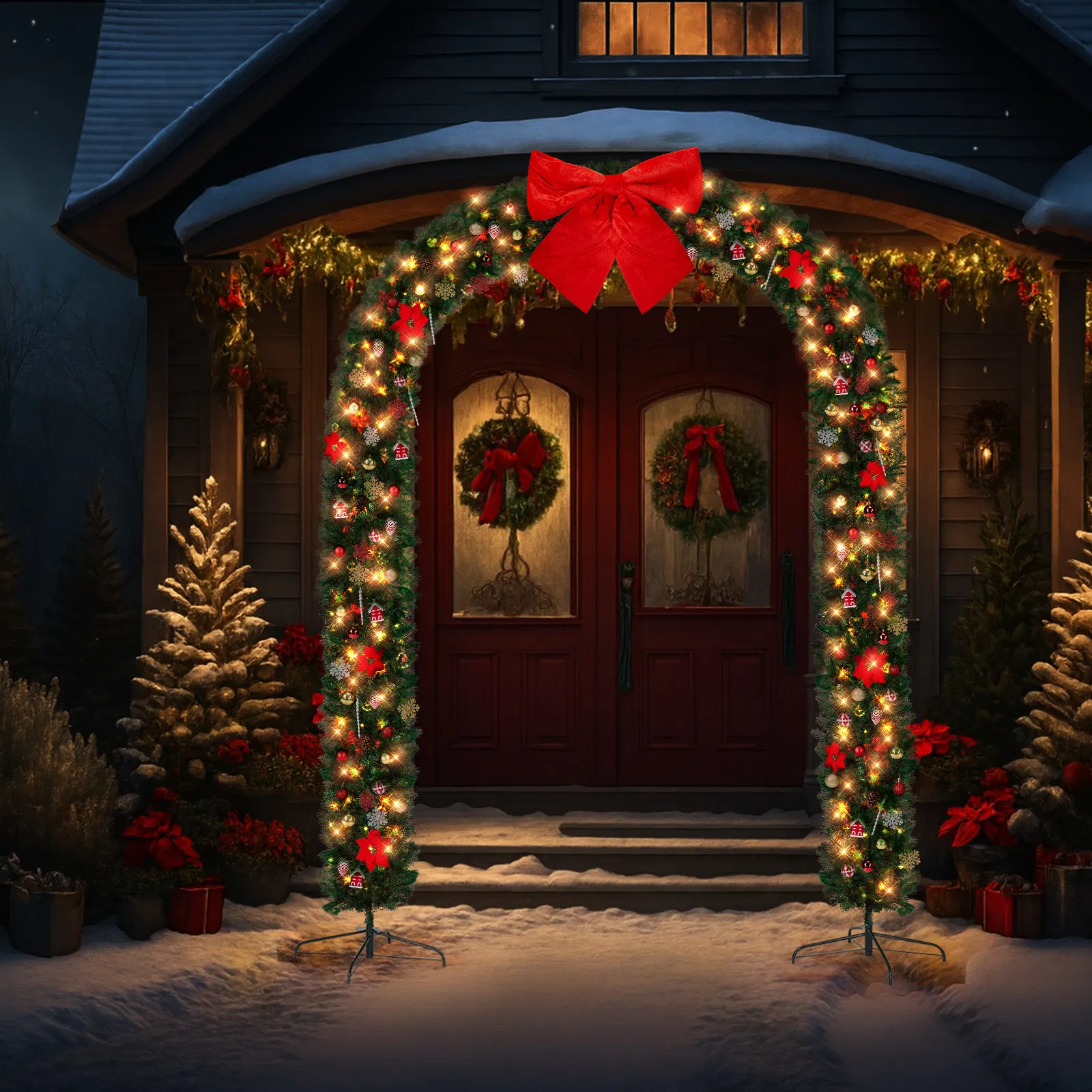 Christmas Artificial Tree Archway Decoration, Realistic PVC Holiday Tree Arch Frame for Outdoor Indoor… image 8