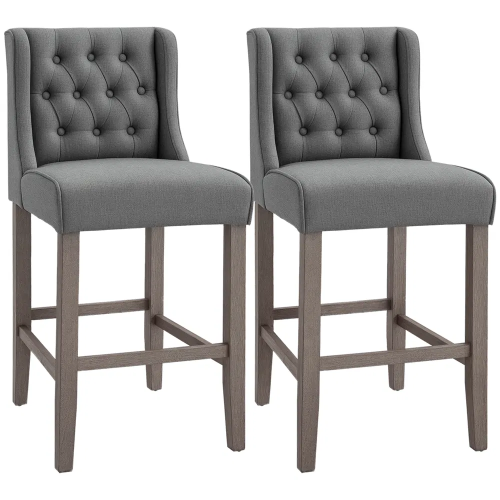 Button Tufted Bar Stools, picture 5 of 5