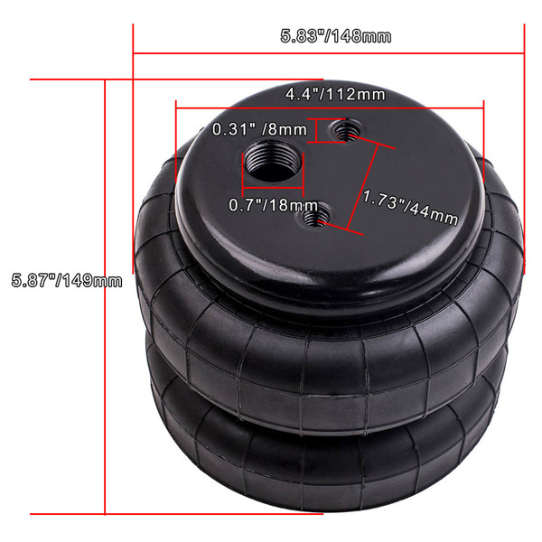 减震气囊4 Pieces Heavy Duty 2500lb 1/2
