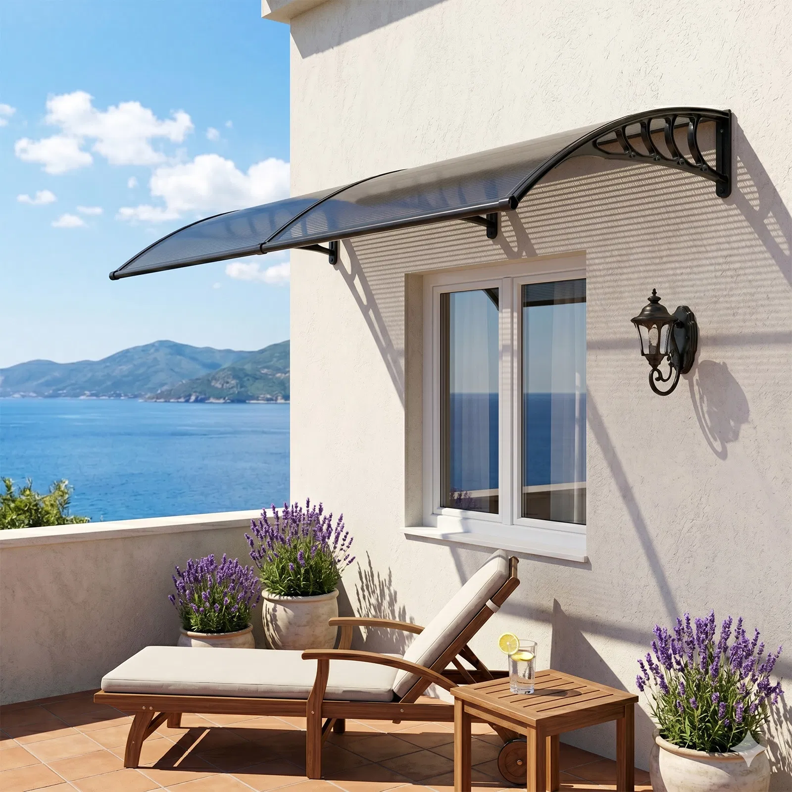 Awning for Door Entrance with Drainage Sink, 40x80 Inch Window Canopy Exterior, UV Rain Snow Protection… image 10