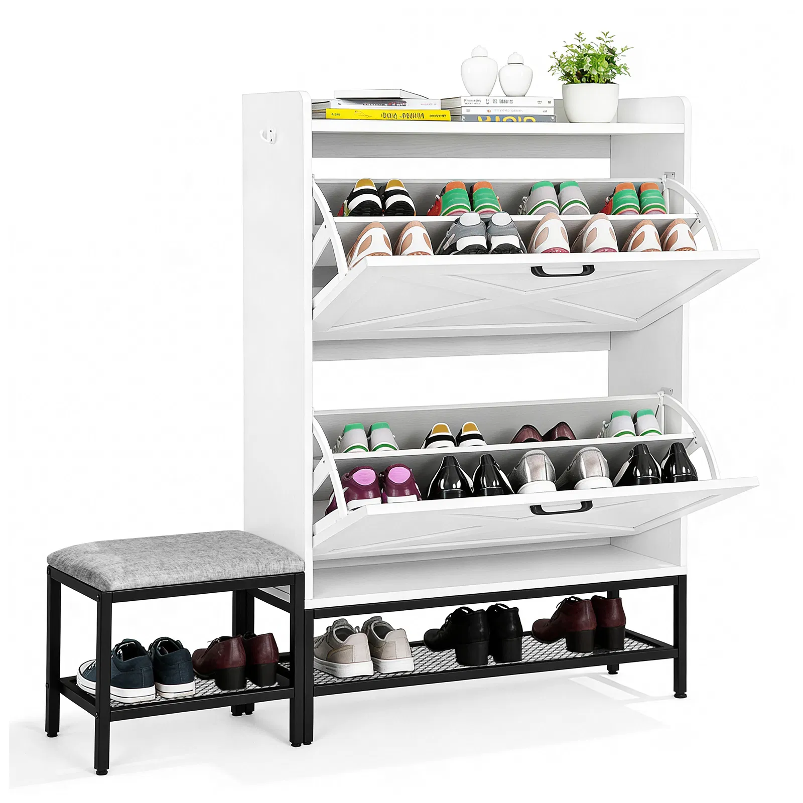 Barn Door Shoe Cabinet, picture 4 of 5