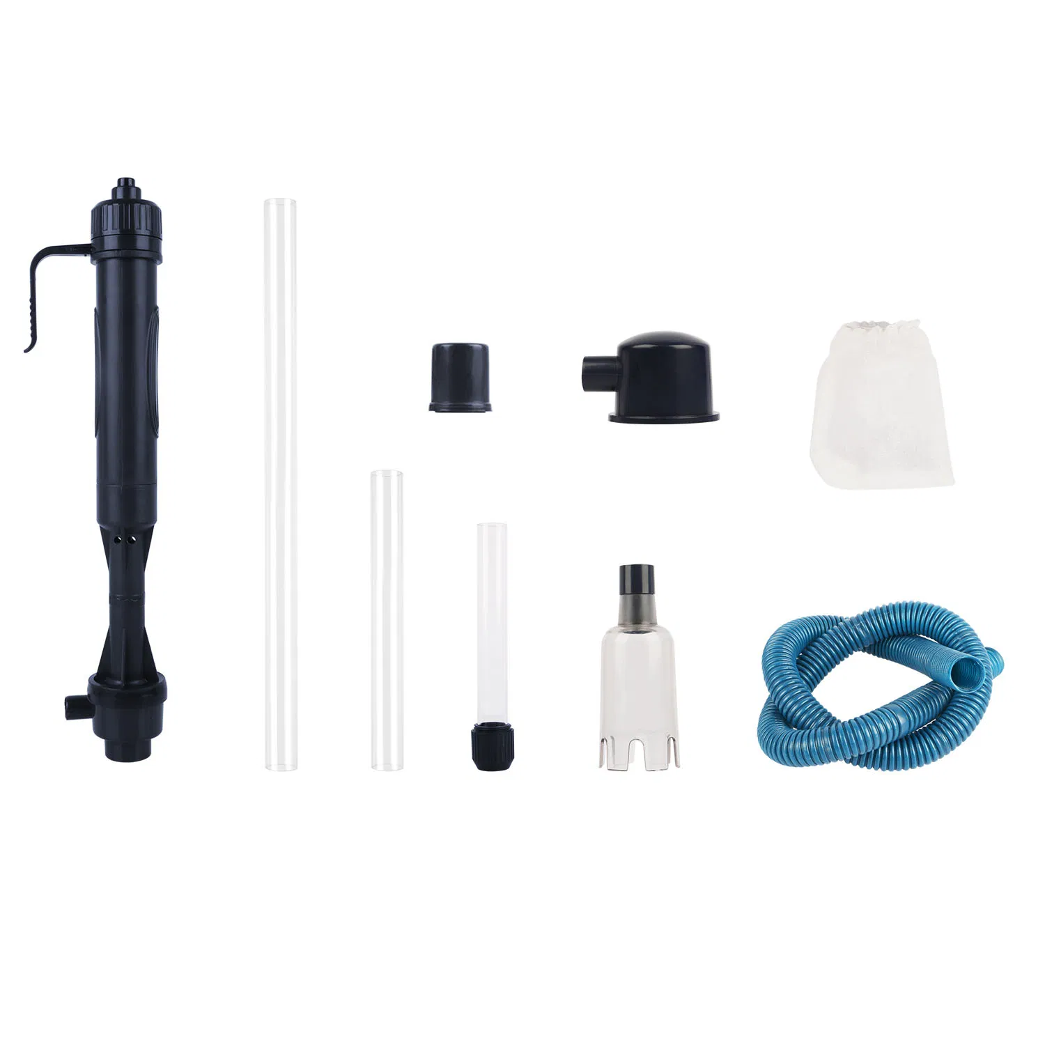 2-in-1 Aquarium Gravel Cleaner & Siphon Pump, Battery Powered Dirt/Fish Waste Remover, Adjustable Tubes for Small/Medium/Large Fish Tanks alternate view