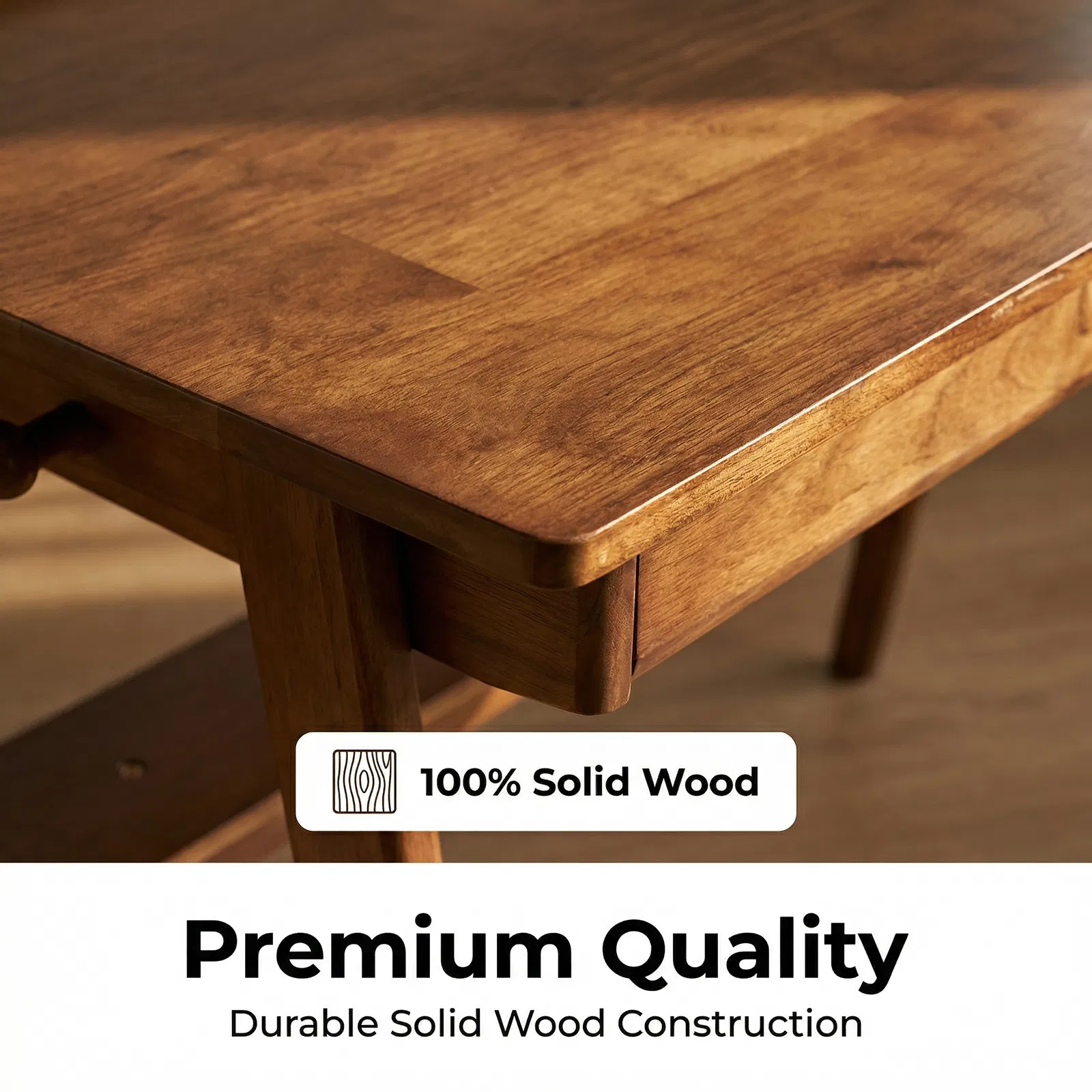 Solid Wood Writing Desk β Home Office Desk for Small Spaces β photo 3