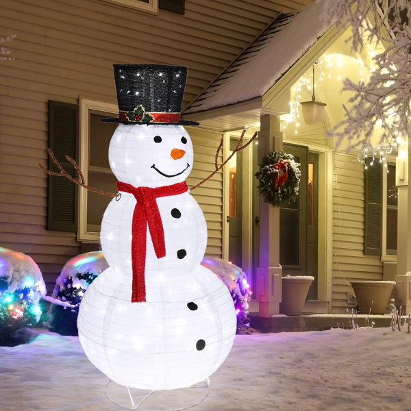 [Replace 62175283]60*60*120cm 30.00V 3.60W  Snowman Snow Fleece Garden Snowman Decoration White-28