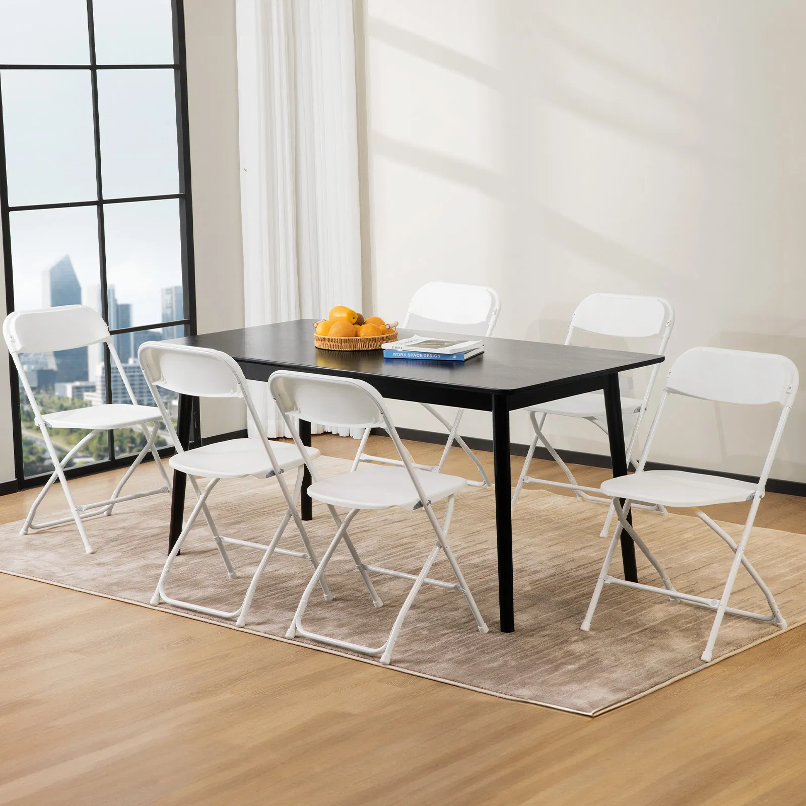 Folding Chair, Indoor Outdoor Portable, Stackable for Events, Offices, Weddings, Picnics and Restaurants image 5