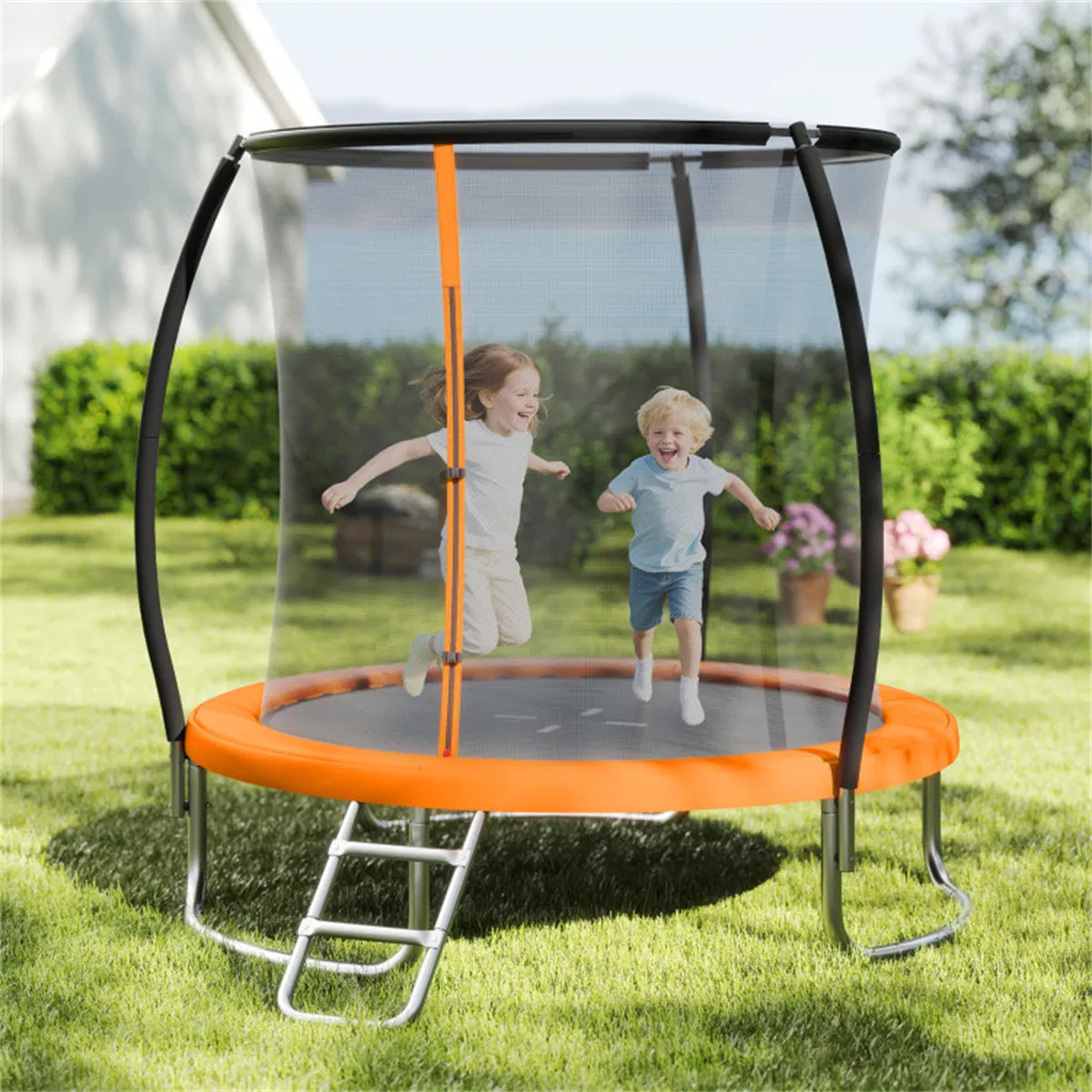 8FT Trampoline with Safety Enclosure β photo 2