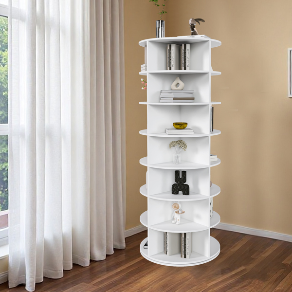 Rotating Shoe Rack Tower, 7-Tier Spinning Storage Rack, Free Standing 360° Revolving Shoe Organizer, Holds 28 Pairs of Shoes (7-Tier,White) -24
