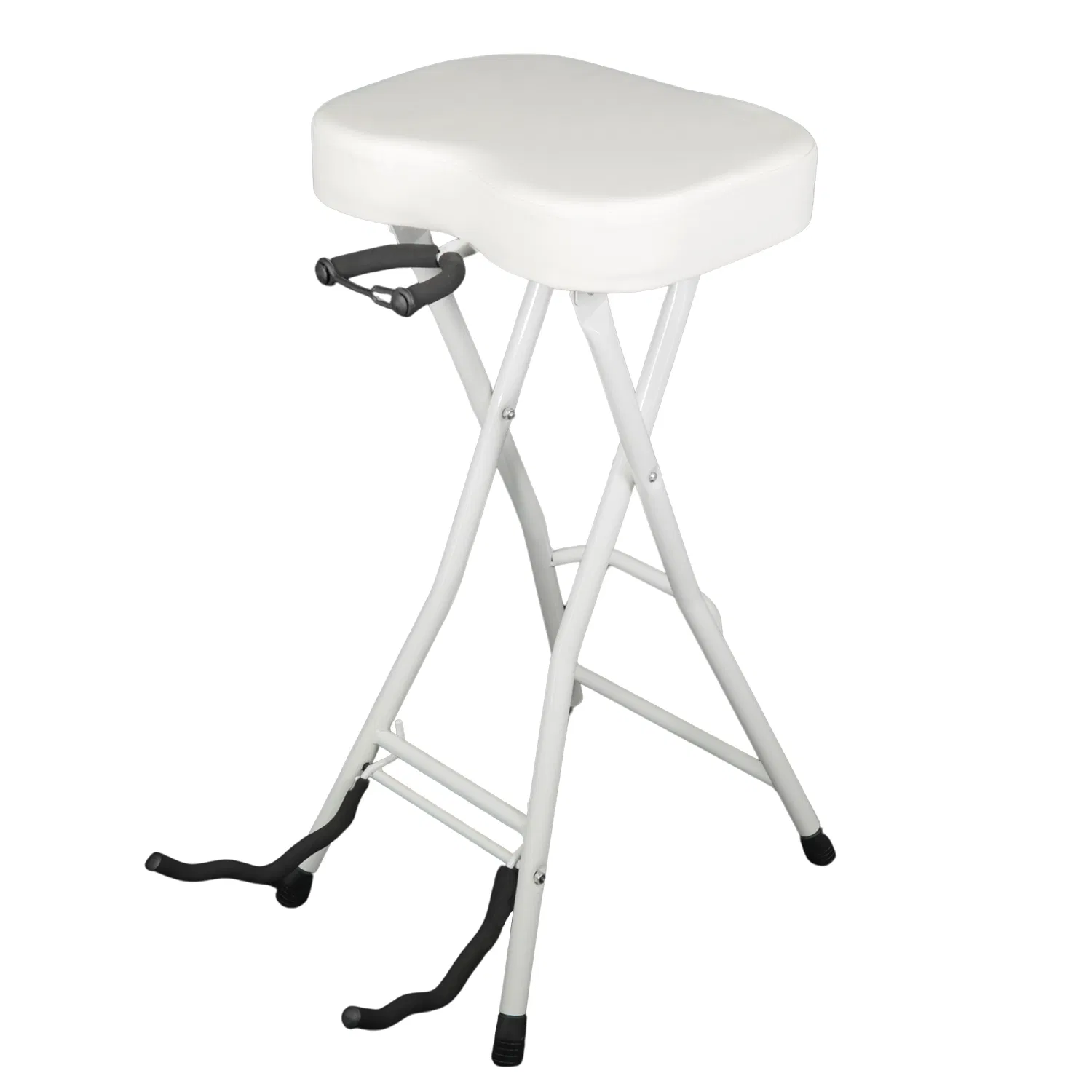 5Core Guitar Stool 3.15" Padded Chair Foldable Heavy Duty Music Seat Built in Foot Rest Guitar Stand