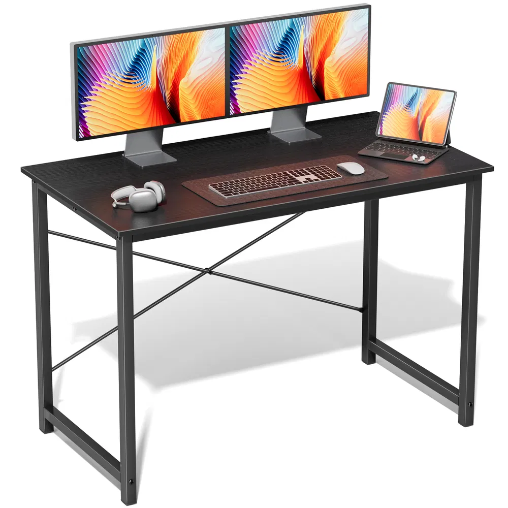 Computer Desk for Home Office, Modern Study Work Table Simple Style for Bedroom, Writing Desks with X-Shaped Reinforcement image 6