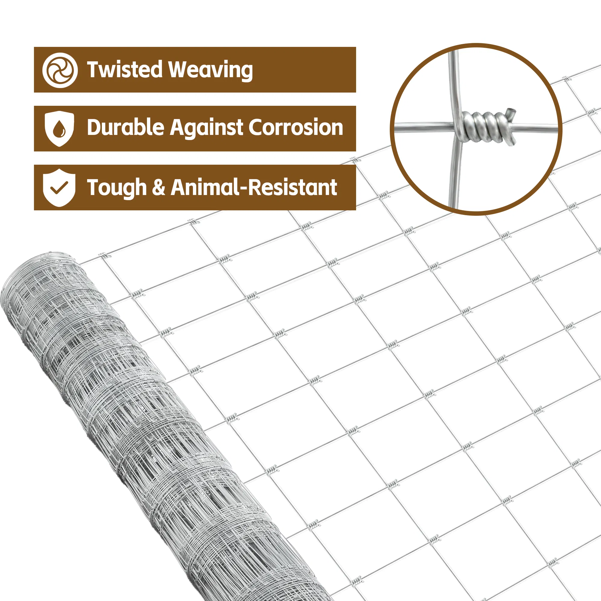 5x164 ft Advanced Weave Farm Enclosures Long-Lasting and Secure Galvanized Farm Fence image 8