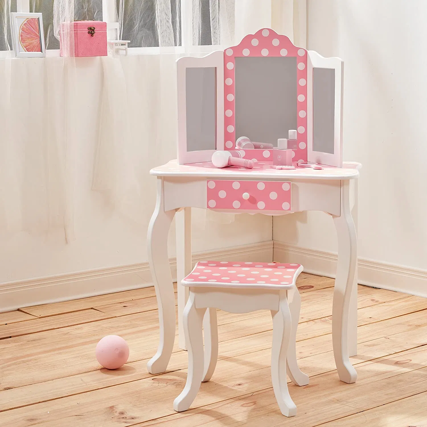 Kids Vanity Set with Stool, picture 2 of 5