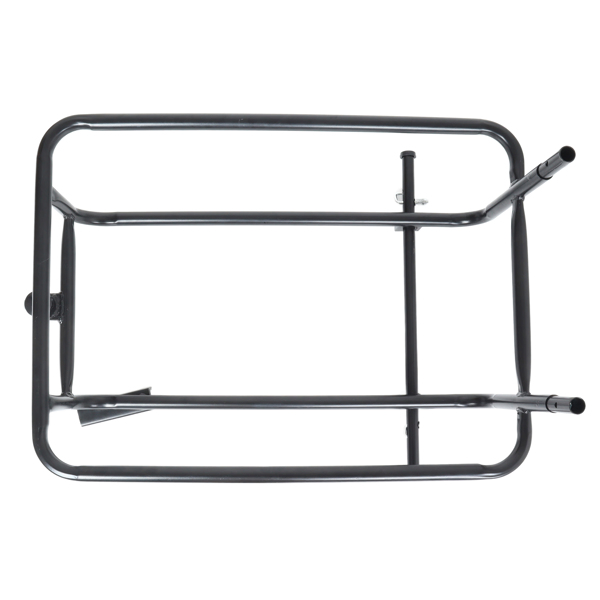 2-in-1 Bike Cargo Trailer Pushcart, Bicycle Trailer with Removable Box and Waterproof Cover, Black, Pushcart Stroller with Tow Hitch and Removable Handlebar, black -63
