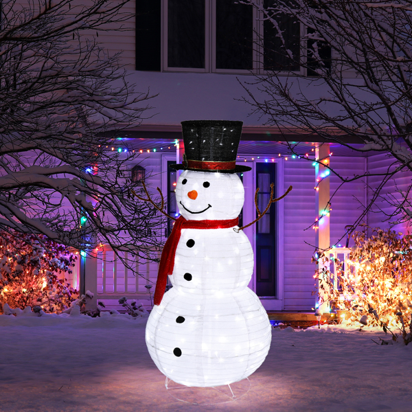 [Replace 62175283]60*60*120cm 30.00V 3.60W  Snowman Snow Fleece Garden Snowman Decoration White-46