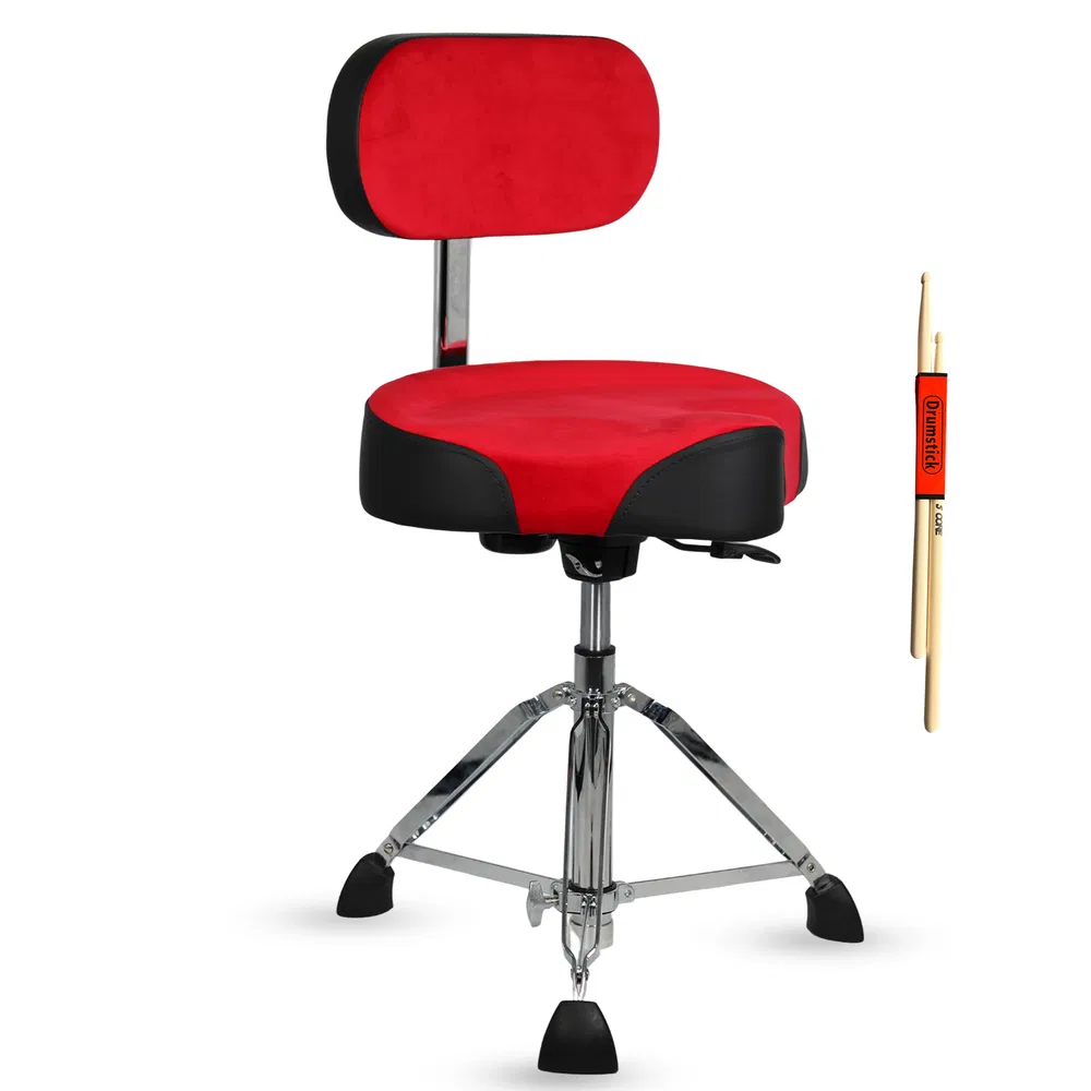5 Core Drum Throne w Backrest 4" Padded Stool Airlift 25" Adjustable Drummer Stool 441Lb Capacity image 19