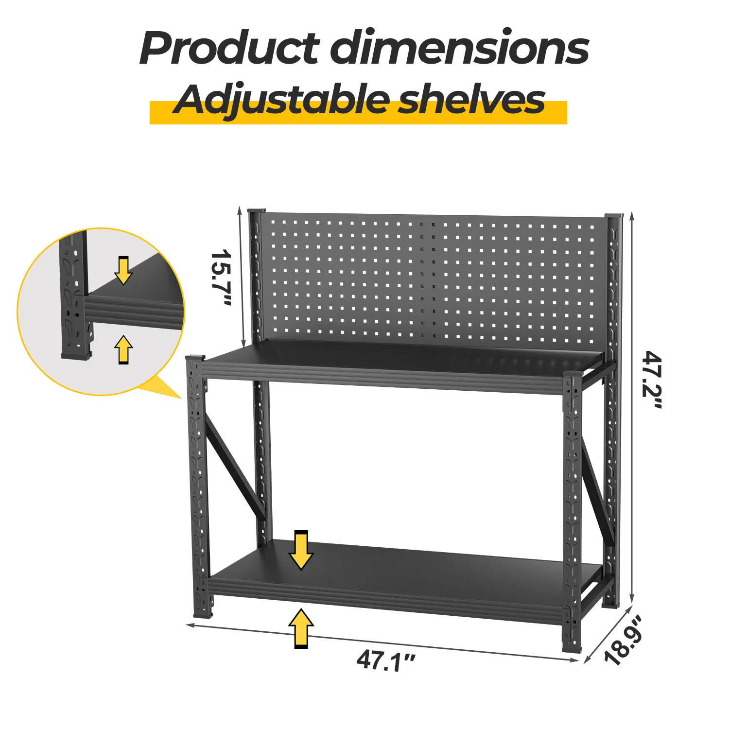 Temu Only Supports Self Pickup Work Bench with Pegboard β photo 5