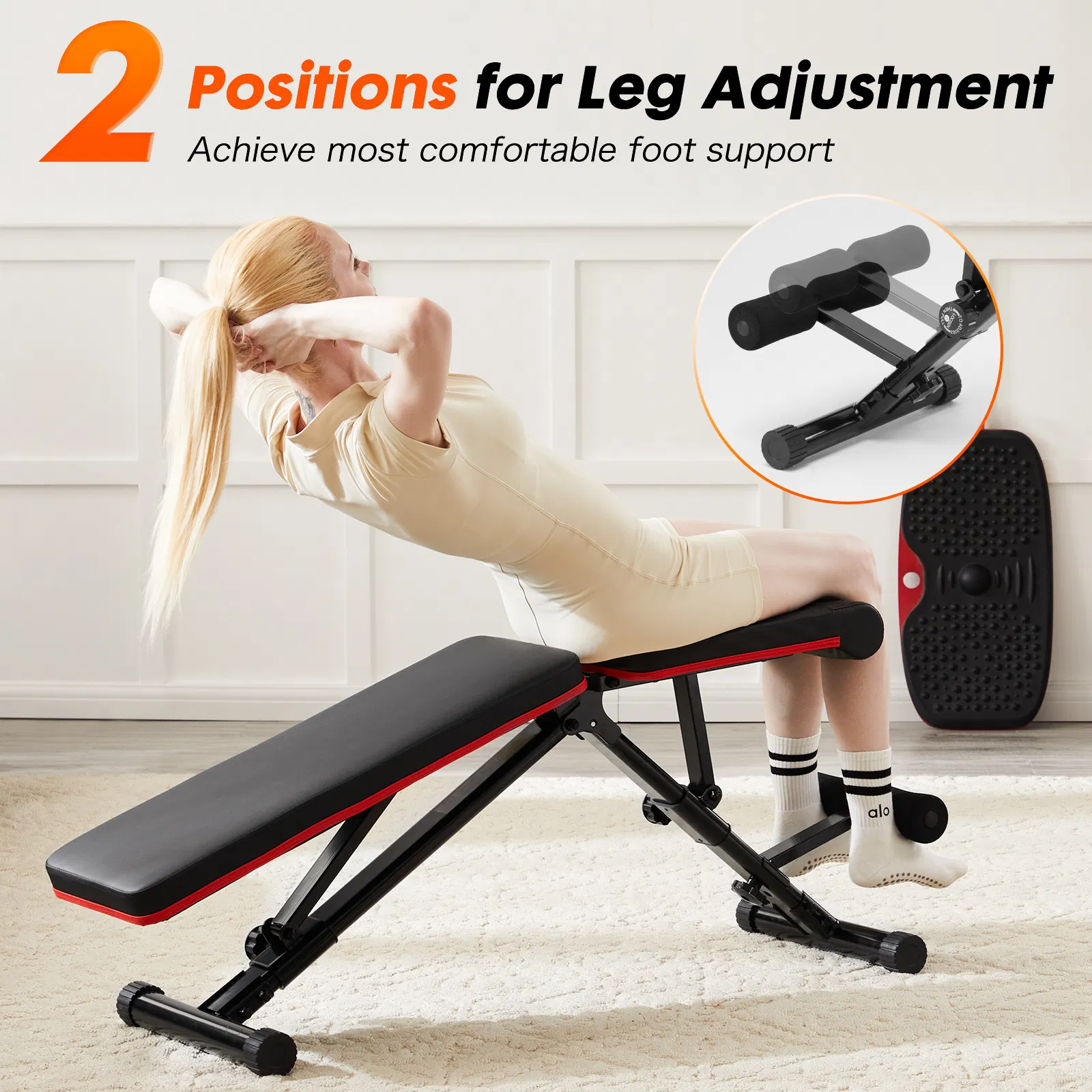 Weight Bench Adjustable Workout Bench for Home Gym, Foldable Bench Press for Full Body Exercise and… image 5