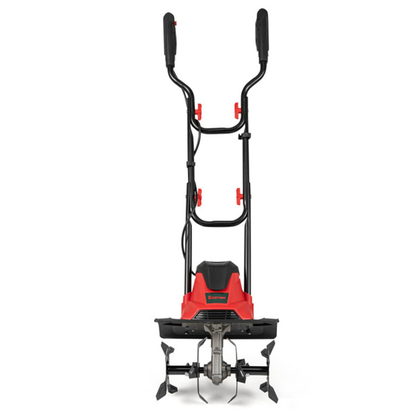 10 Amp  Electric Tiller - 380 RPM Garden Cultivator with 4 Blades, 14