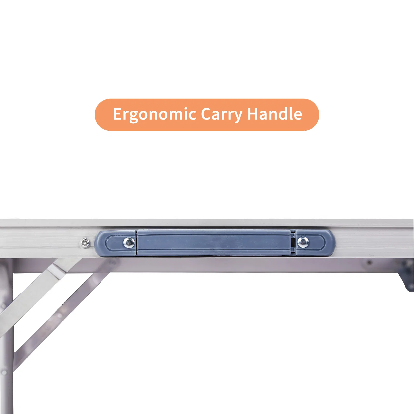 6ft Aluminum Alloy Folding Table wood grain color image 9