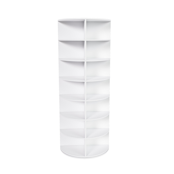 Rotating Shoe Rack Tower, 7-Tier Spinning Storage Rack, Free Standing 360° Revolving Shoe Organizer, Holds 28 Pairs of Shoes (7-Tier,White) -36