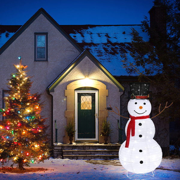 [Replace 62175283]60*60*120cm 30.00V 3.60W  Snowman Snow Fleece Garden Snowman Decoration White-44