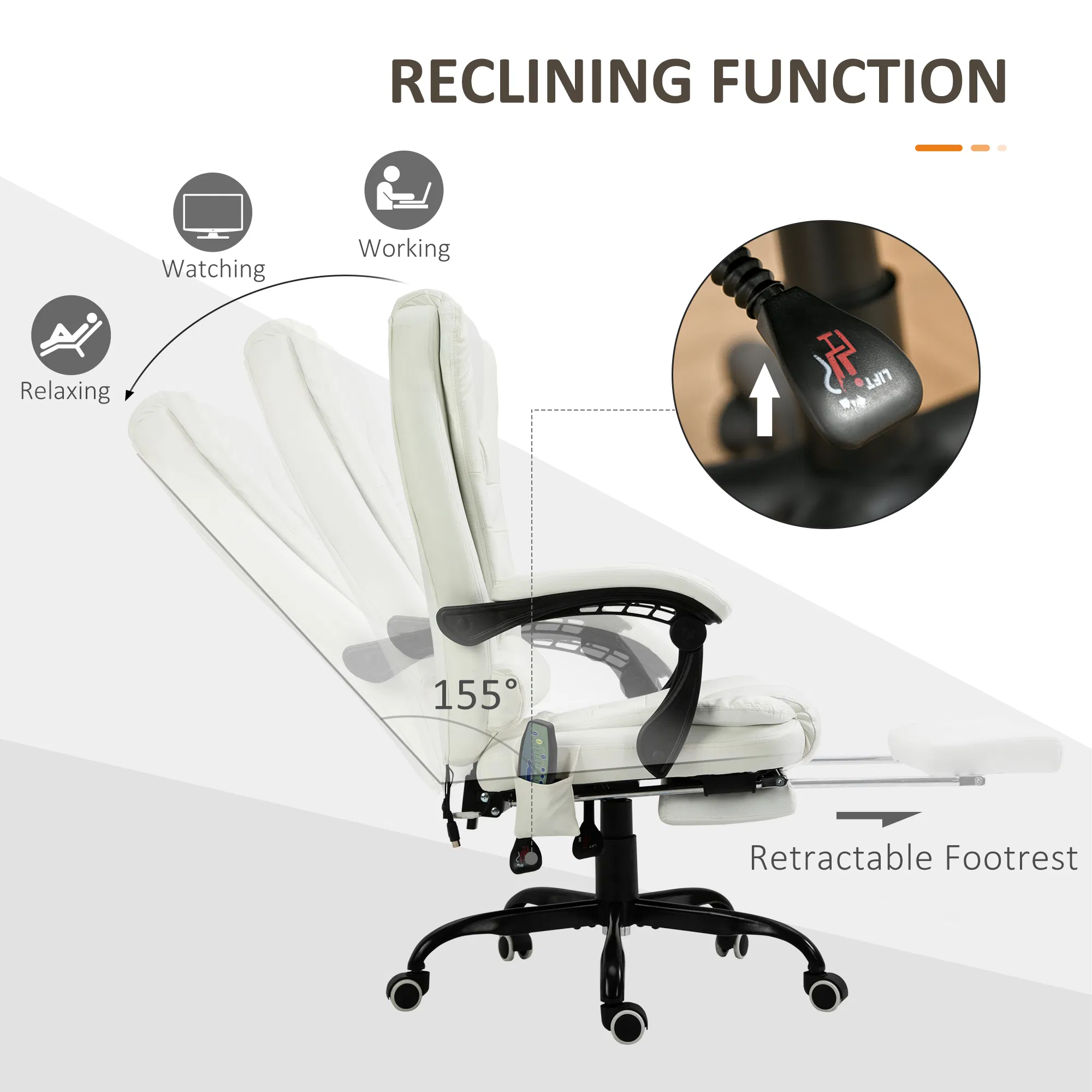 Vibrating Massage Office Chair, picture 2 of 5