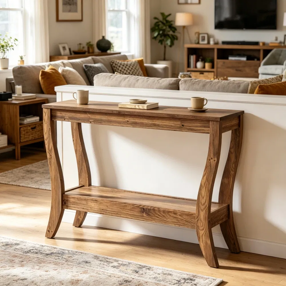 Wood Console Table