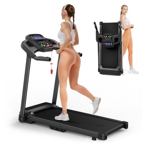 Treadmills for Home Treadmill with Incline Walking Pad Treadmill Running Machine 2.5HP Quiet Brushless, 265 Lbs Capacity, App, Pulse Sensor Heart Rate with LCD Display Holder for Cup & Phone-19