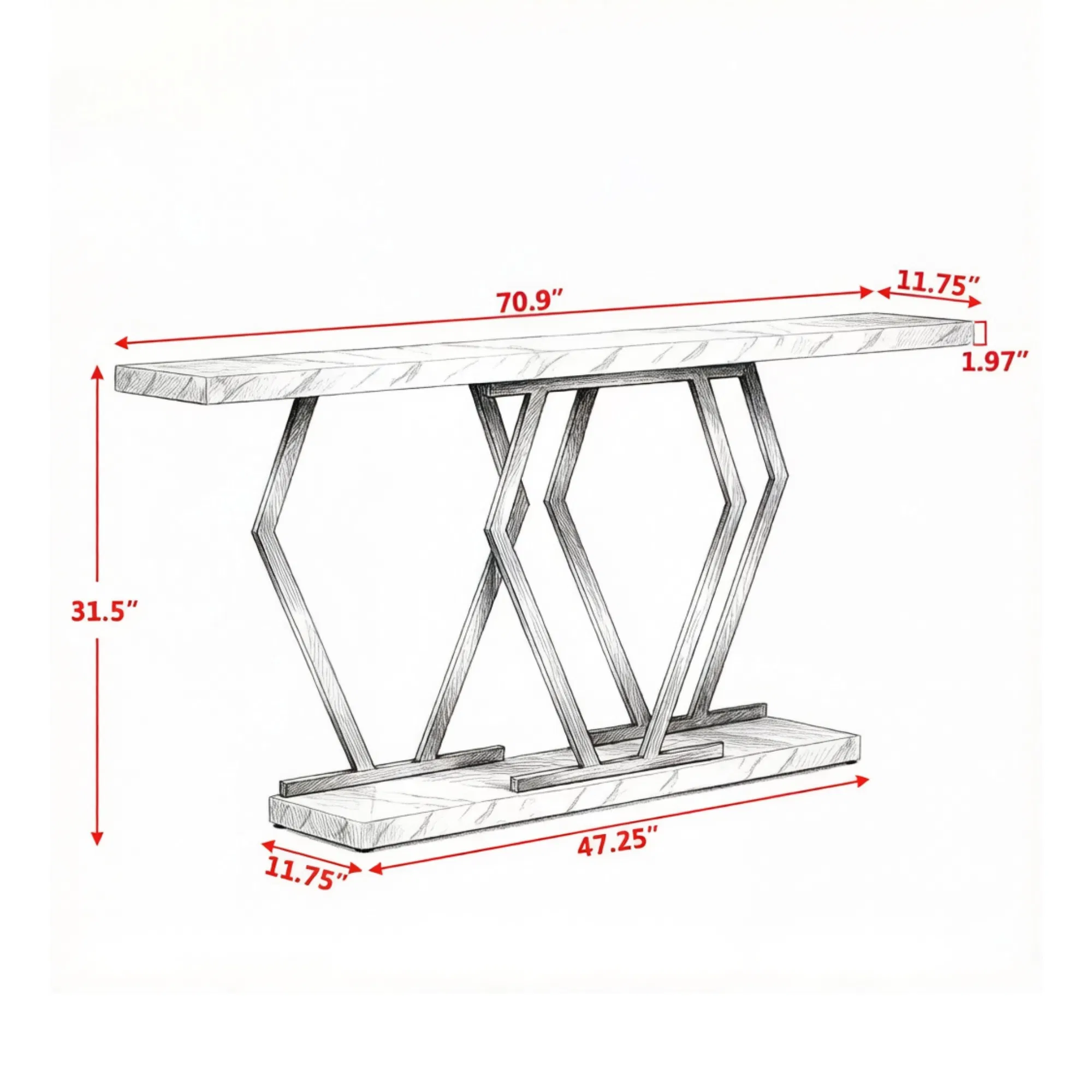 Long Console Table, picture 4 of 5