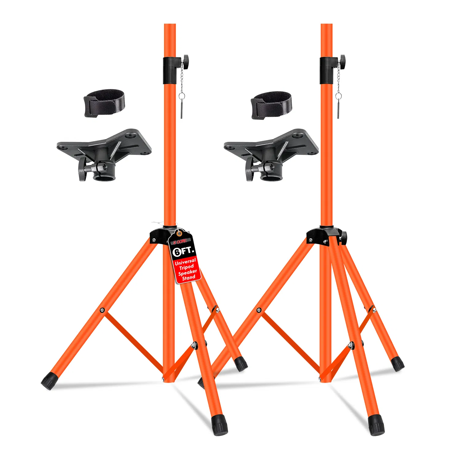 5 Core Speaker Stand Pair Height Adjustable Universal PA DJ Tripod Studio Monitor Stands Heavy Duty w 35mm Compatible Add for Home On Stage In Studio Use
