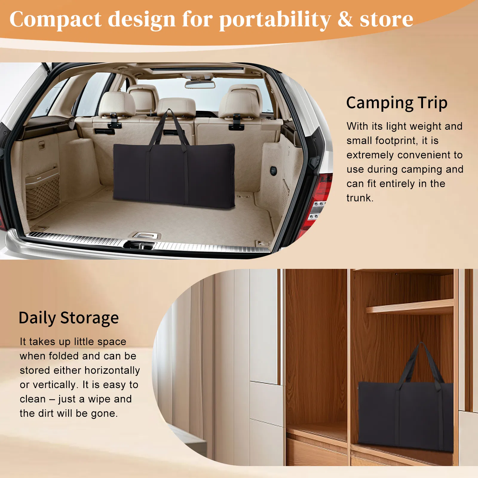 Portable Folding Bar Table with Shelf, Tradeshow Podium Table with Black Skirt and Carrying Bag, for… image 12