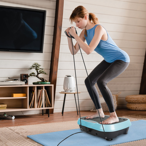 Vibration Exercise Machine With Resistant Bands Remote Control Whole Body Vibration Platform Workout Equipment Home Fitness Training Equipment For Weight Loss Fat Burner-14