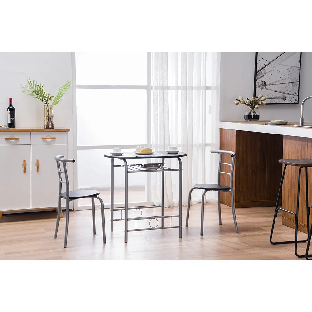 PVC Breakfast Table (One Table and Two Chairs) Black image 18