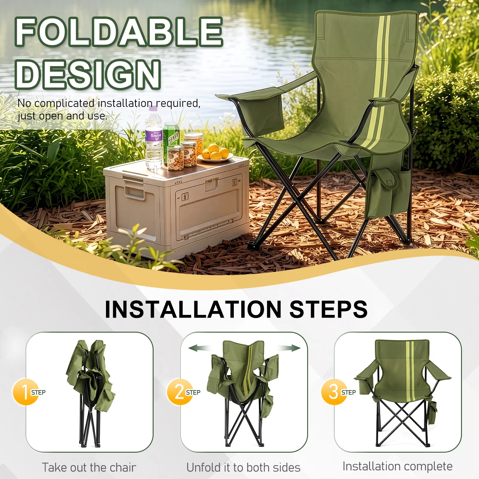Chair with Foldable Design 33 Inches X 31.8 X 19.68 image 6