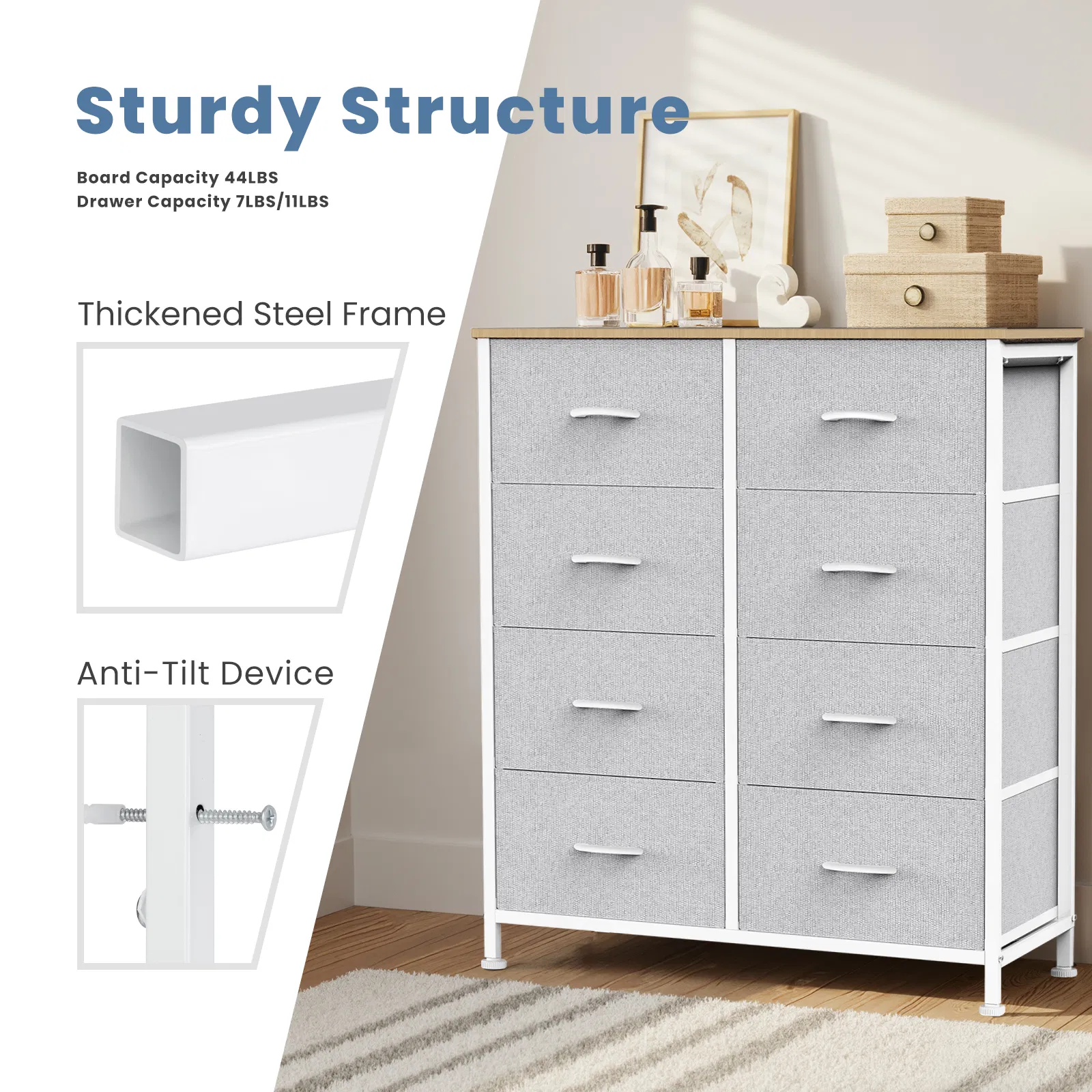 8-Drawer Tall Dresser, picture 3 of 8