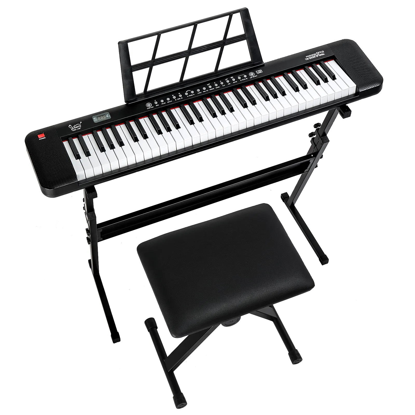 [Do Not Sell on Amazon] GEP-109 61 Key Lighting Keyboard with Piano Stand, Piano Bench, Built In… image 14