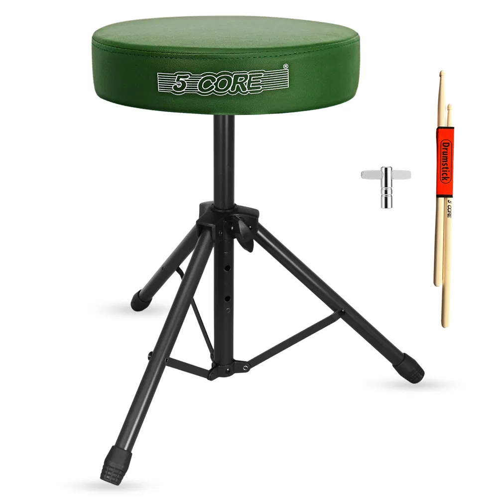 5 Core Drum Throne 3" Thick Padded Memory Foam Comfortable Drummer Stool 330Lb Capacity Adjustable image 23