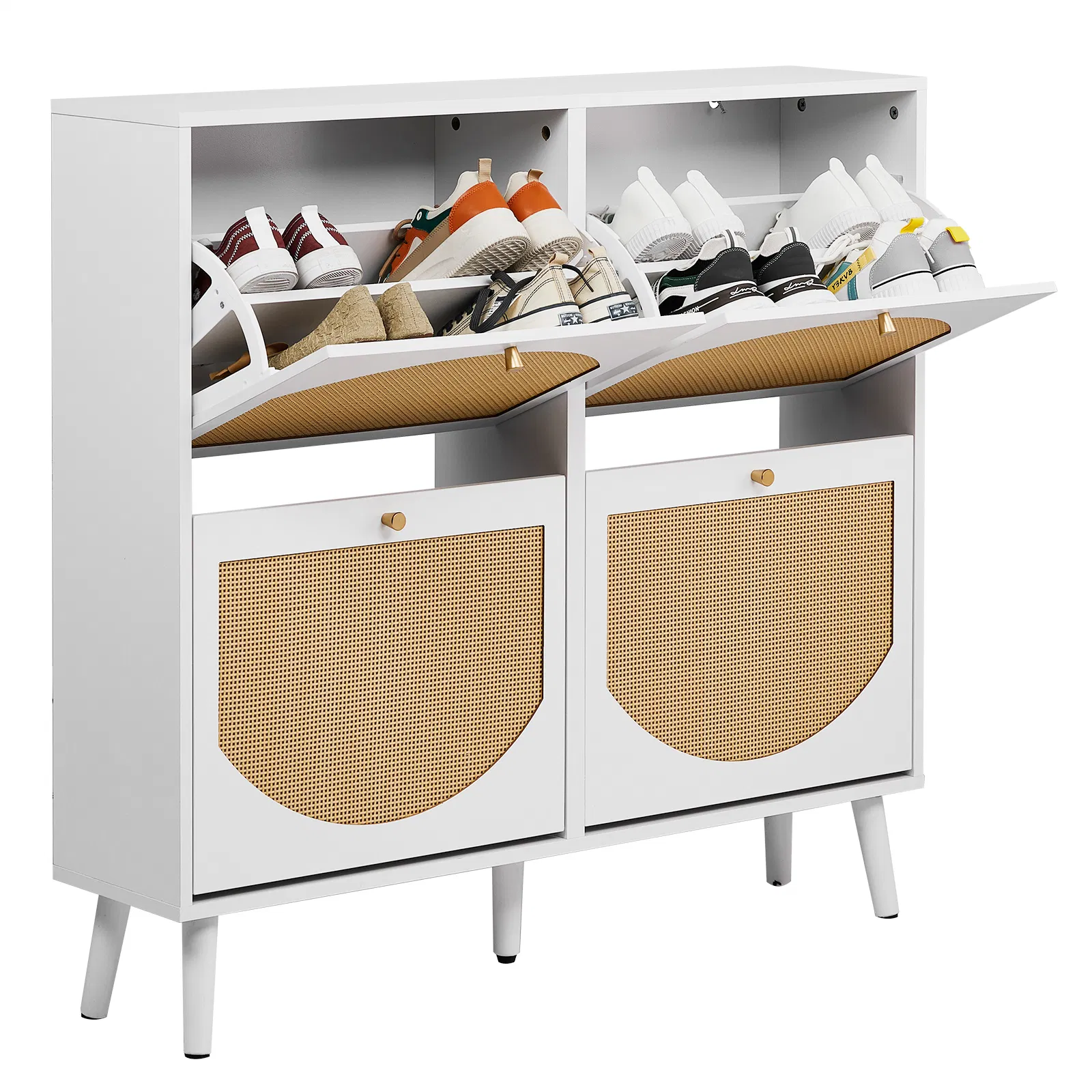 Rattan Shoe Storage Cabinet, picture 3 of 5