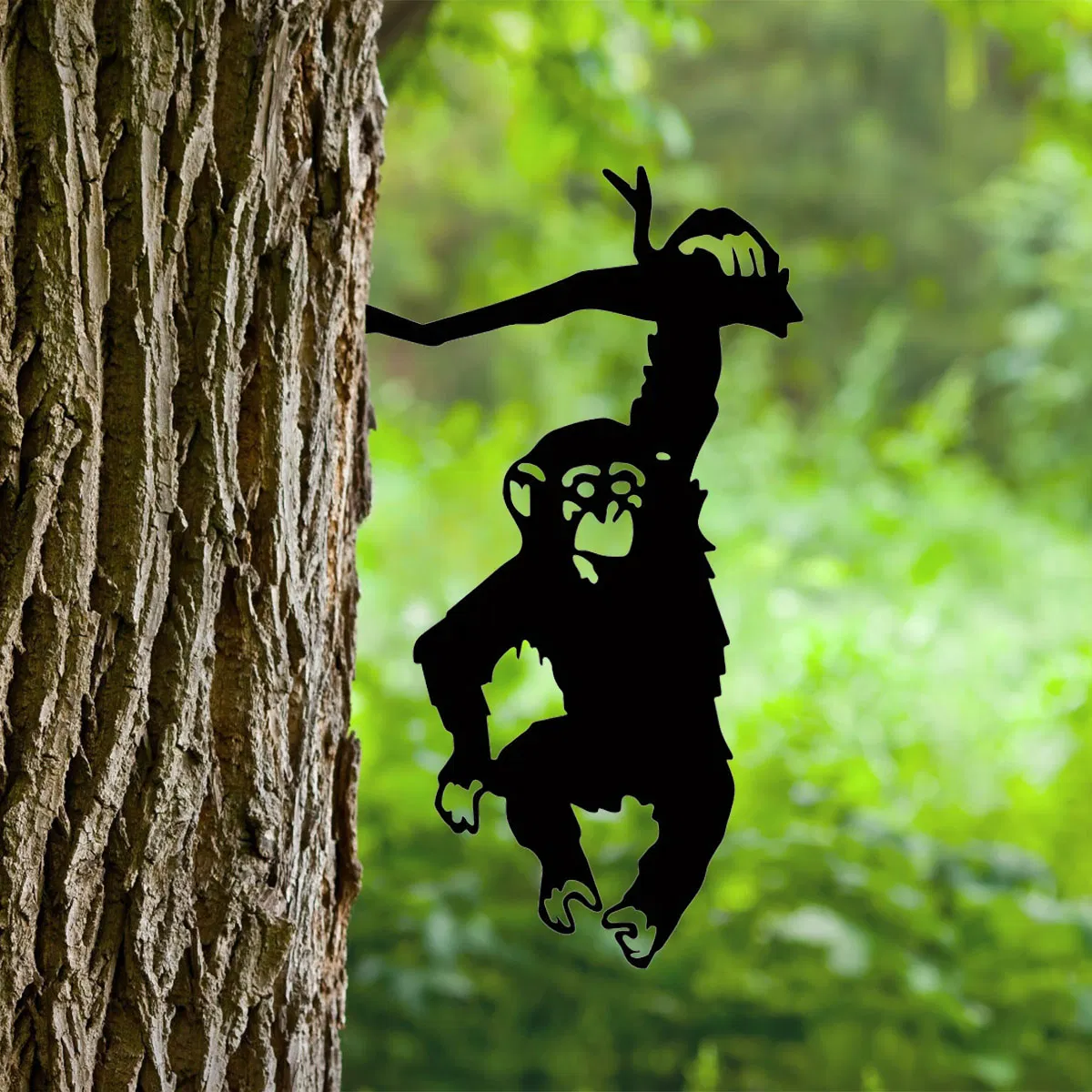 CIFbuy Colorful Monkey Garden Decor Outdoor iron Animal Silhouette Wall Art Patio Lawn