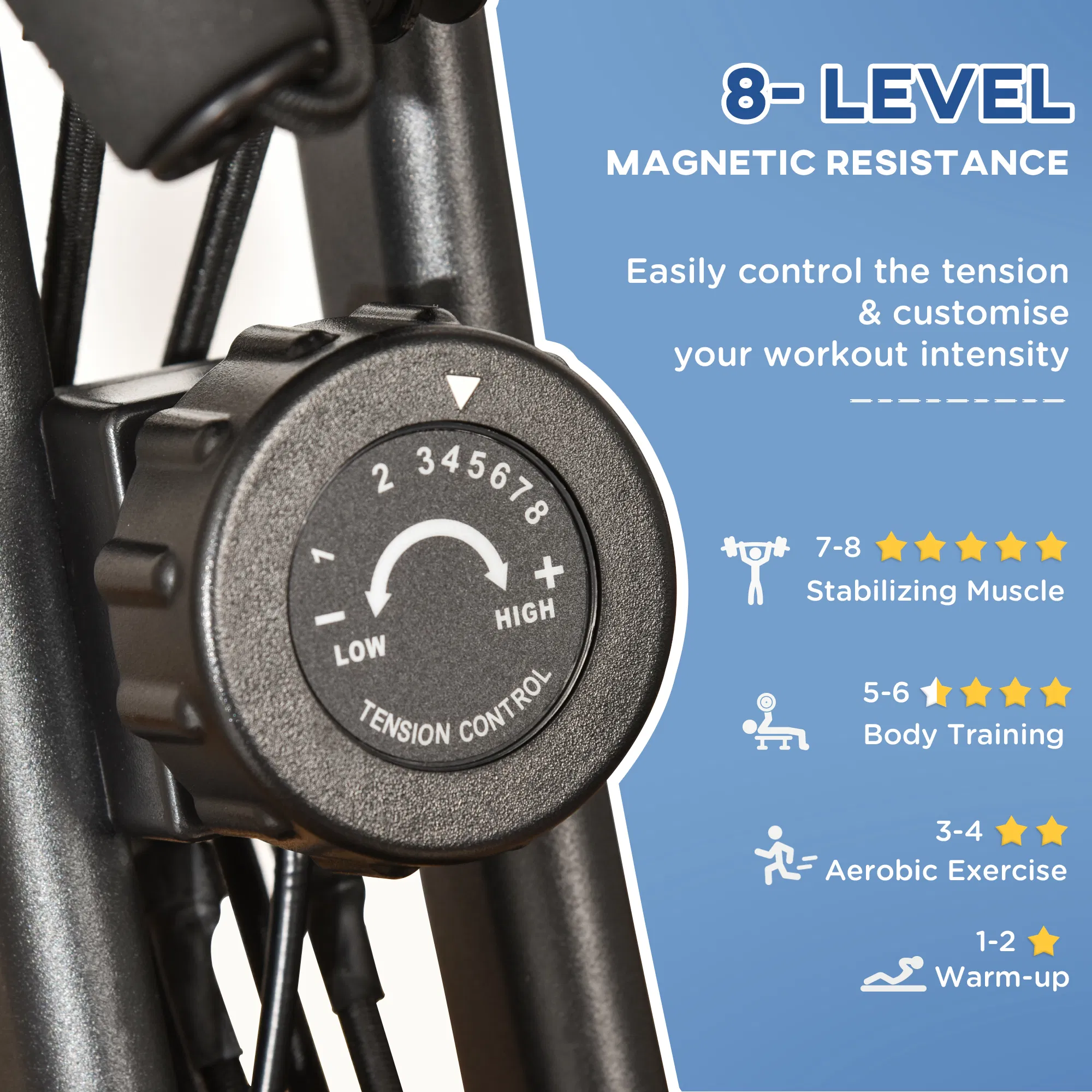 3 in 1 Folding Exercise Bike — Foldable Stationary Bike — photo 6