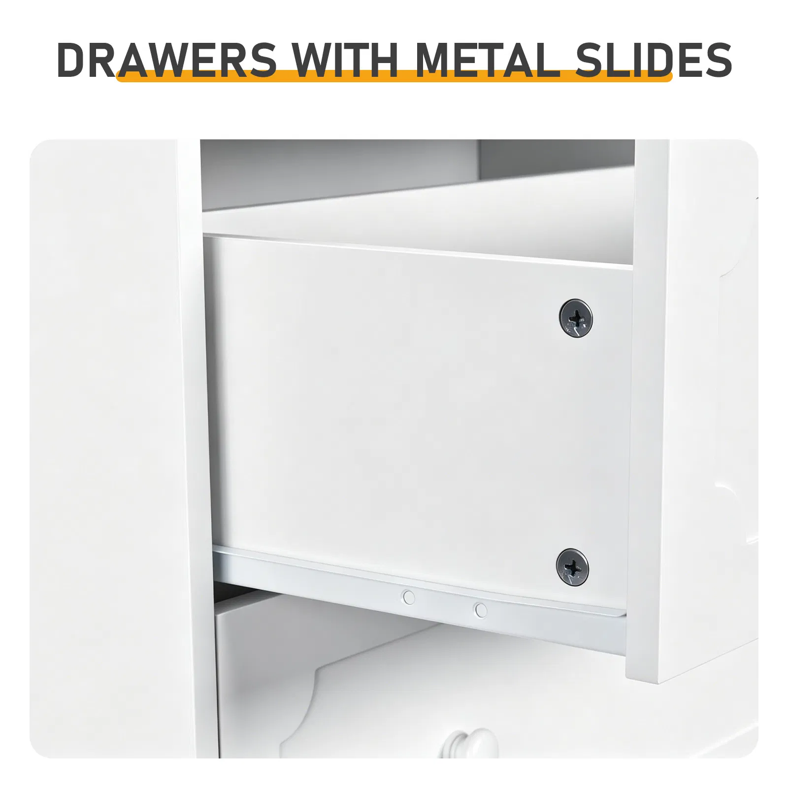 5-Drawer Cabinet with Solid Wood Veneer and Paint P2 MDF + P2 Particleboard Storage Cabinet… image 9