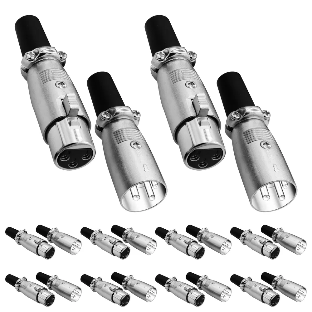 5Core XLR Connector Male Female to 1/4 Audio Jack 3 Pin Secure Mic Plug w Locking Ends image 21