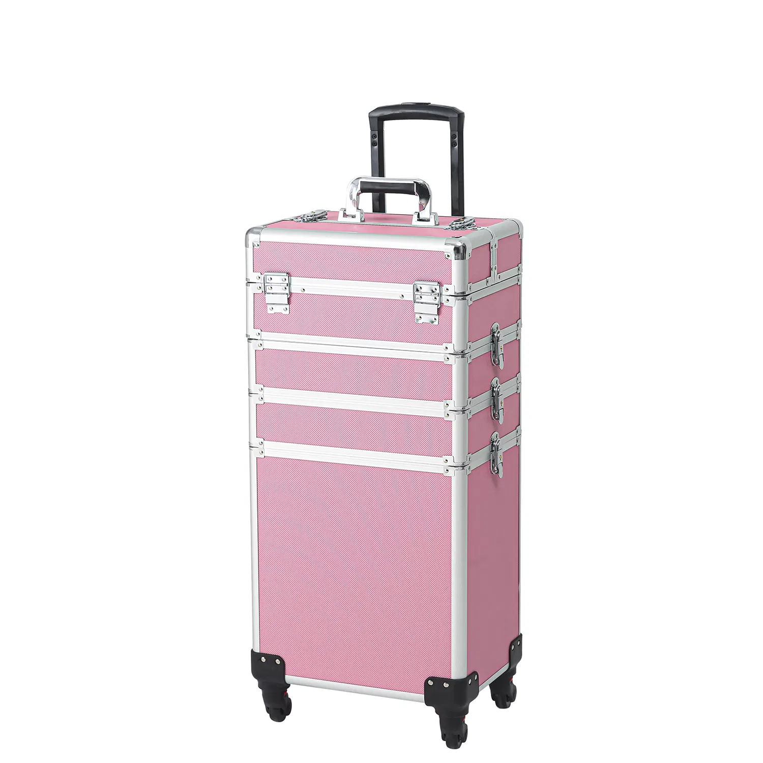 4 in 1 Aluminum Cosmetic Makeup Case Tattoo Box Pink image 20