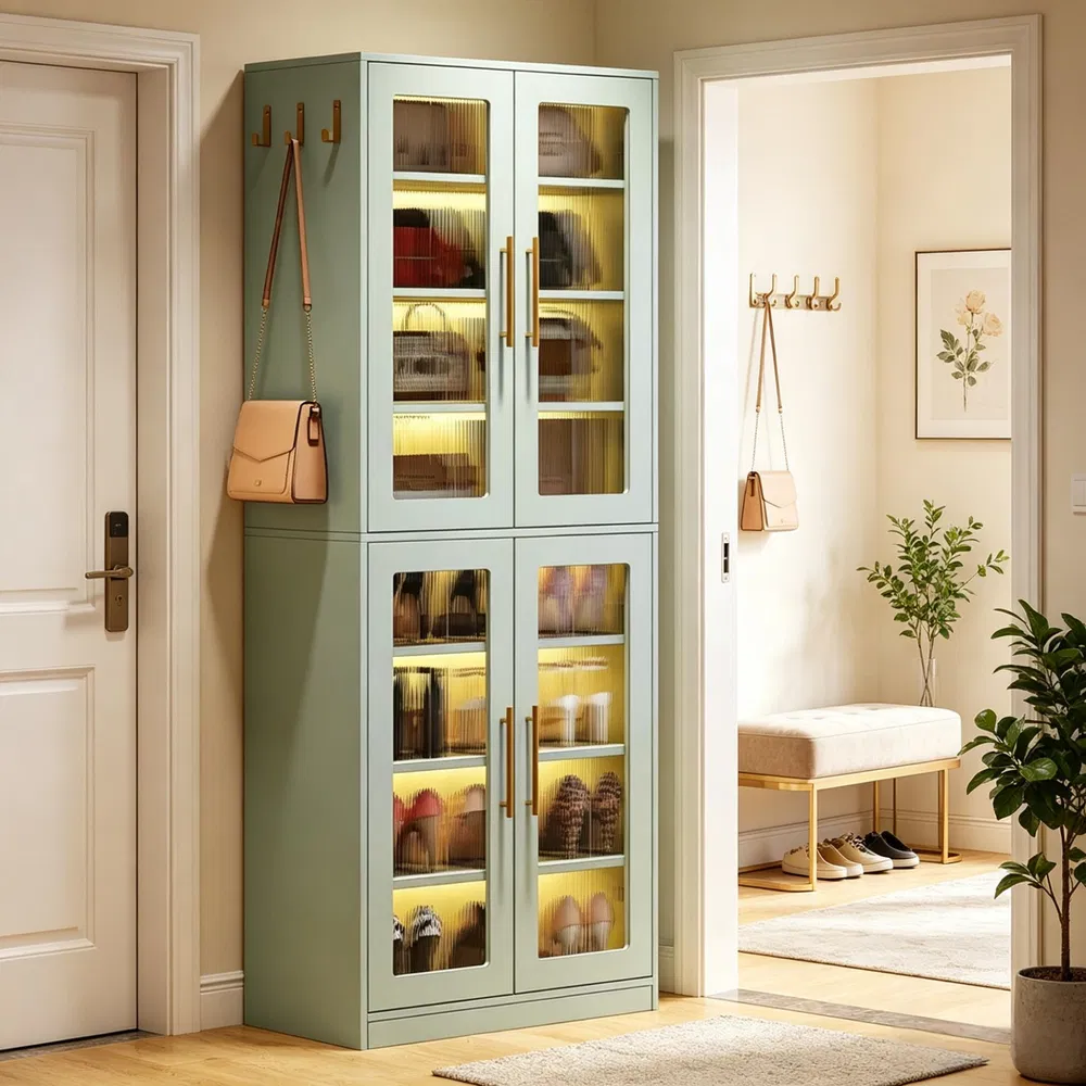 Tall Shoe Cabinet with Acrylic Doors, picture 5 of 5