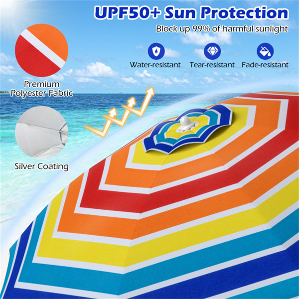 6.5 Feet Beach Umbrella - Multicolor-19