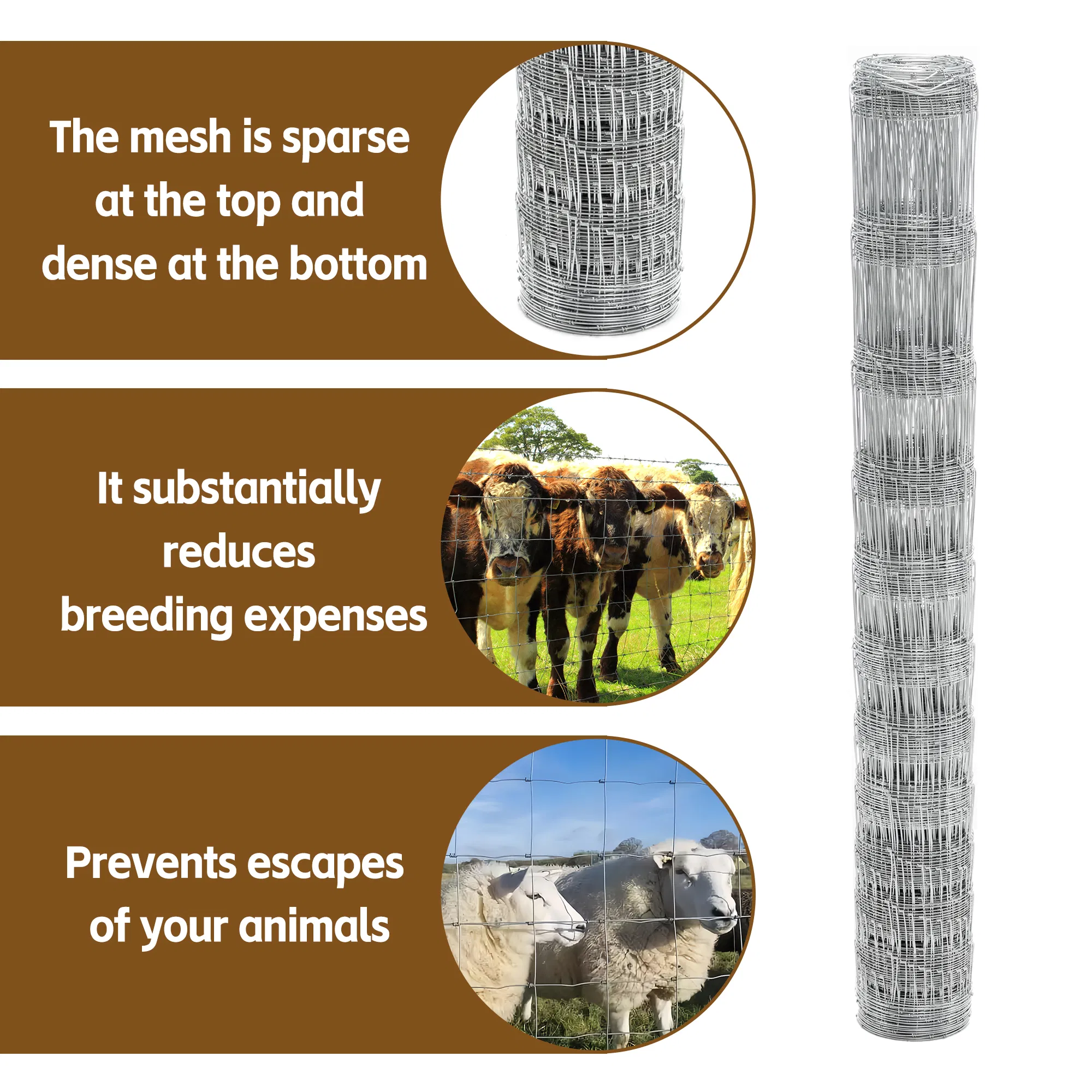 5x164 ft Advanced Weave Farm Enclosures Long-Lasting and Secure Galvanized Farm Fence image 5