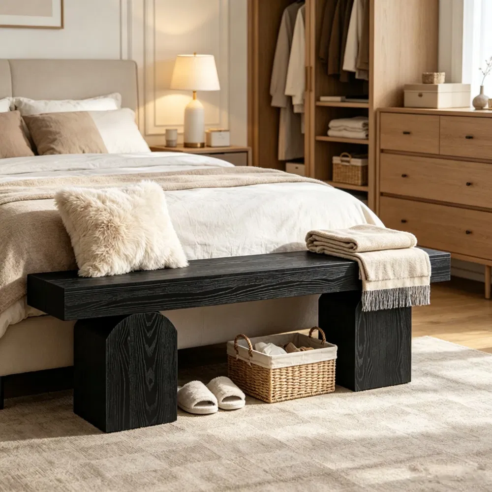 Solid MDF Entryway Bench, picture 2 of 5