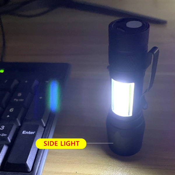 2 Pack USB Rechargeable Small LED Flashlights Camping Flashlight Work Light (Logistics only For USPS.TK/TMEU only For self-pickup)-22
