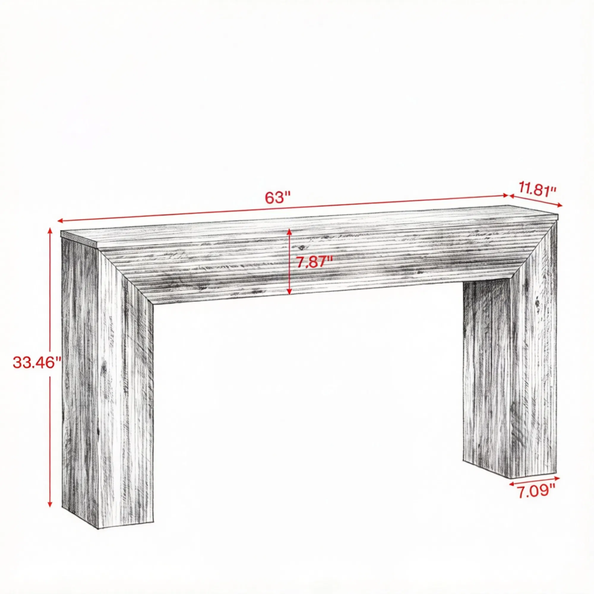 Rustic Console Table, picture 4 of 5
